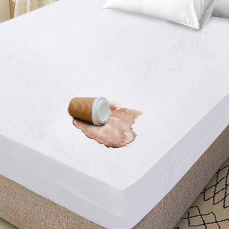 WINKAURA Mattress Protector California King Size Fits 9-12" Deep, Waterproof Zippered Mattress Encasement Cover with Premium Breathable Soft Terry Cloth Top for Cal King Size Bed WINKAURA