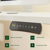 SANODESK 71-Inch Large Dual Motor L-Shaped Electric Height Adjustable Standing Desk - Reversible Panel - White Top/White Frame - Ideal for Gaming, Home Office or Computer Workstation SANODESK