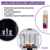 Magigoo MPP2018 3D Printer Adhesive Glue, Reduces Warping for Polypropylene Filament on Flex Plate, Glass, PEI, Buildtak, Kapton 50ml 1.69 fl. oz., White Magigoo