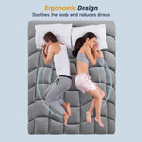 Full Mattress Pad Waterproof - Ergonomic Quilted Fitted Full Mattress Topper, 5-Layers Noiseless Washable Mattress Protector Cover with 8"-21" Deep Pocket (Grey, 54x75) UNIKOME