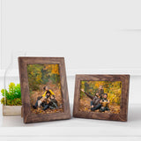 PETAFLOP 5x7 Picture Frame Set of 7, Rustic Frames Display 5 by 7 Inch Photo for Wall or Tabletop PETAFLOP