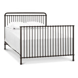 Namesake Winston 4-in-1 Convertible Metal Crib in Vintage Iron, Greenguard Gold Certified NAMESAKE