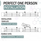 4-Pack 2x4ft Garage Wall Shelving, 4 Shelf Total 16 ft(L) Garage Shelving Wall Mounted, Heavy-Duty Storage Shelves, Perfect for Holding Storage Bins, Sporting Goods, Tools, and More Space-Saving ZoffyFabrizio