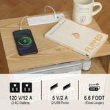 MaxSmeo Bedside Table, Small Nightstand with Charging Station, Rattan Side Table Small Wood End Table for Living Room, Bedroom and Small Spaces, Mid Century Modern Nightstand, Easy Assembly (Natural) MaxSmeo