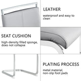 11 Piece Dining Table Set, 79" Marble Dining Table Set for 10, Marble Pattern MDF Dining Table Top and Base, 10 PU Leather Dining Chairs with Chrome Plated Metal Legs for Kitchen Dining Room. gopop