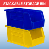 Akro-Mils 30230 AkroBins Plastic Storage Bins, Space-Saving Stackable Bins for Garage, Pantry, Craft Organization, 10.5 "L x 5.5 "W x 5"H, Blue, 12-Pack Akro-Mils