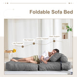YOSHOOT Folding Couch Sofa Bed, Convertible Sleeper Chairs with Back Support, Foldable Couch Futon Mattress with Pillow, Portable Fold Out Chair Bed Floor Mattress Floor Couch for Living Room YOSHOOT
