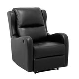 Lexicon Manual Recliner Chair, Reclining Sofa Chair, Home Theater Seating, Wall Hugger, Manual Recliner for Living Room/Office/Apartment, Easy Assembly, Black Faux Leather Lexicon