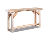 Southern Rustic Logwerks Live Edge Log Sofa Table (Natural) — Rustic Live Edge Log Furniture Southern Rustic Logwerks