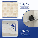 Bernkot Corner Shower Shelf 12" Brushed 304 Stainless Steel Quadrilateral Corner Shelf Recessed Bathroom Shower Shelf, No Drilling Bernkot