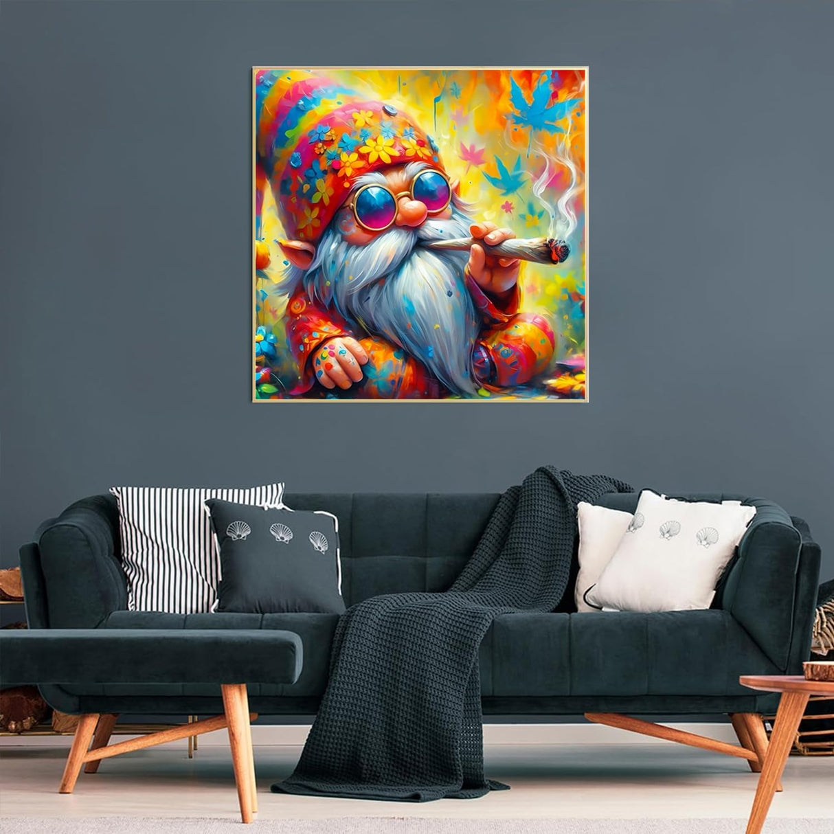 DIYCYCY Gnome 5D Diamond Painting Kits for Beginners,DIY Round Diamond Art Kits for Adults,Full Drill Diamond Dots Paintings Picture Gem Art for Adults Craft Home Wall Decor 13.78x13.78in DIYCYCY