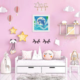WEMEON Dolphin Diamond Art Painting Kits for Kids with Frame,Animal Diamond Art for Children Ages 4-8-12, with Beautiful Package for Gift Home Wall Decor(7x7inch) WEMEON