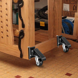 SPACECARE Workbench Casters kit 900Lbs Heavy Duty Quick Release 2 Mounting Options Retractable Workbench Stepdown Caster Wheels Adjustable Polyurethane Durable Steel Construction (Set of 4) SPACECARE