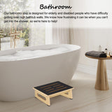 Wooden Step Stool for Kids with Non-Slip Rubber Feet Step, Heavy Duty Platform Stepping Stools for children with 450 LBS Capacity for Bedroom Kitchen Bathroom, Bed Steps for High Beds, Bedside Support Natree