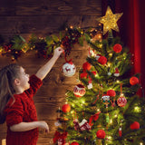 Christmas Tree Toppers Xmas Glitter Gold Hollow Star Treetop Topper for Christmas Tree Decoration. 1 XIMISHOP