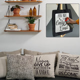 16 Pcs Inspirational Word Stencils, Quote & Phrase Sayings Templates, Craft Stencils for Painting on Wood, Wall, Canvas, Fabrics, Paper & Home Signs - Reusable 7.87 x 7.87 Inches HZMM