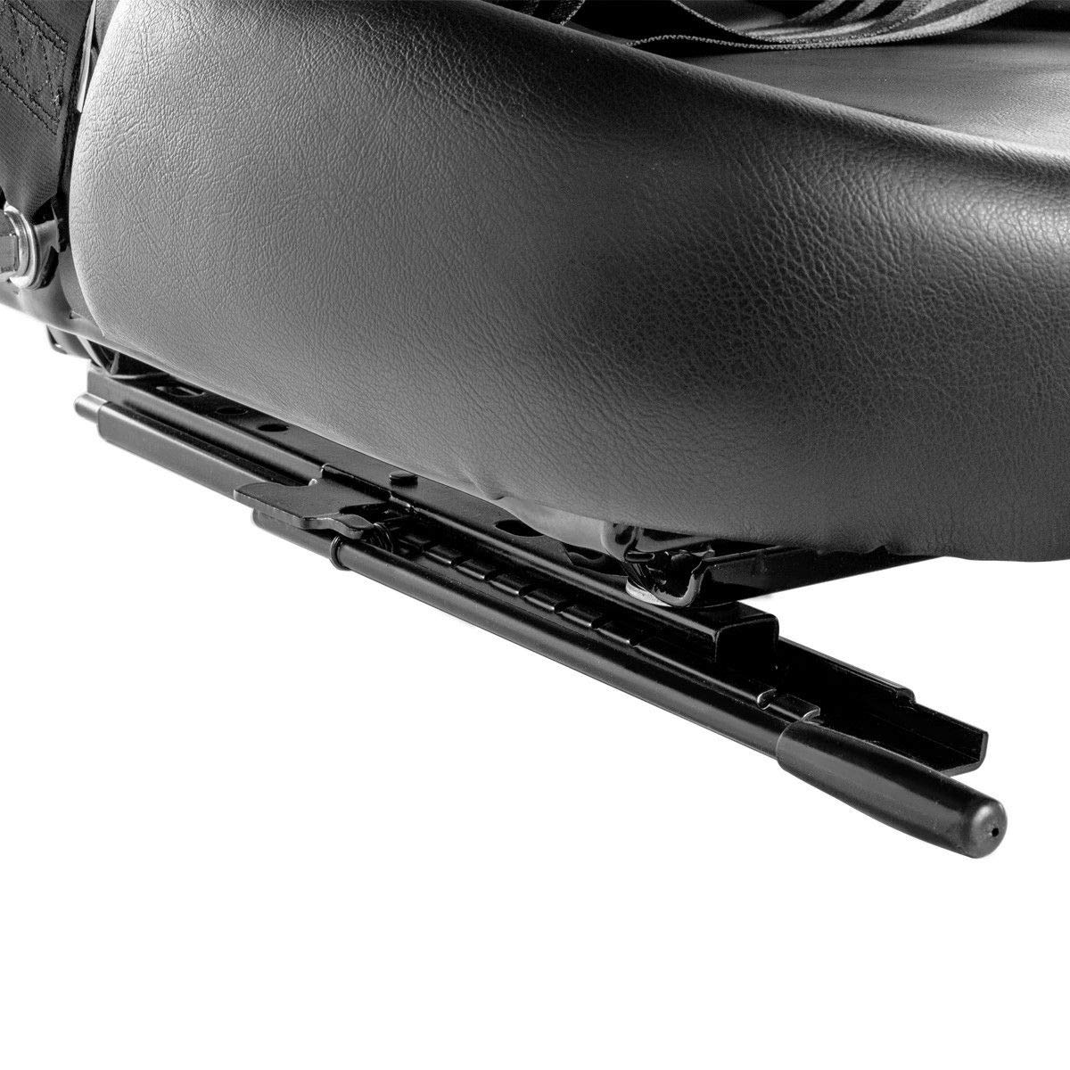 Stark USA Universal Forklift Seat Replacement Mechanical Seat Suspension Seatbelt Adjustable Clark Cat Toyota Seat Curved Back Stark USA