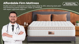 BedStory Firm King Mattress - 14 Inch Hybrid Mattress with Extra Lumbar Support for Back Pain Relief - Motion Isolation and Reinforced Edges - 365-Night Trial, Fiberglass-Free, CertiPUR-US BedStory