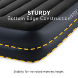 INTEX Raised Airbed Mattress with Built-in Pump, Dura-Beam Plus Pillow, Twin - Portable Inflatable Luxury Blow-Up Bed for Adults, Camping, Guests INTEX