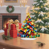 hyzsj DIY Diamond Desktop Ornament Christmas Tree, Crystal Diamond Art Painting Tabletop Ornaments Single Sided, Diamond Ornament for Adult Beginner Home Office Decor Crafts Gift hyzsj