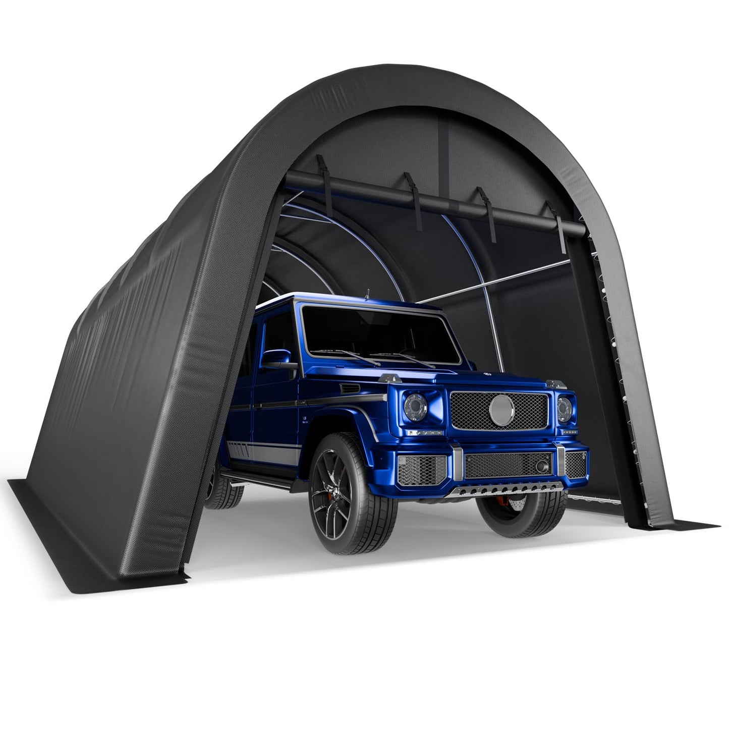 K Knowbody 12x20ft Portable Garage,Heavy Duty Carport with All-Steel Metal Frame, Car Port for Automobiles,Truck,Boat,Outdoor Storage Shelter,Anti-Snow Car Canopy - WoodArtSupply