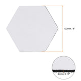 HARFINGTON 30pcs Sublimation Coasters Blanks 4 Inch Hexagon Shape Car Coasters Sublimation Blanks Heat Transfer Painting Cup Mat Pad for DIY Crafts Cup Coasters HARFINGTON