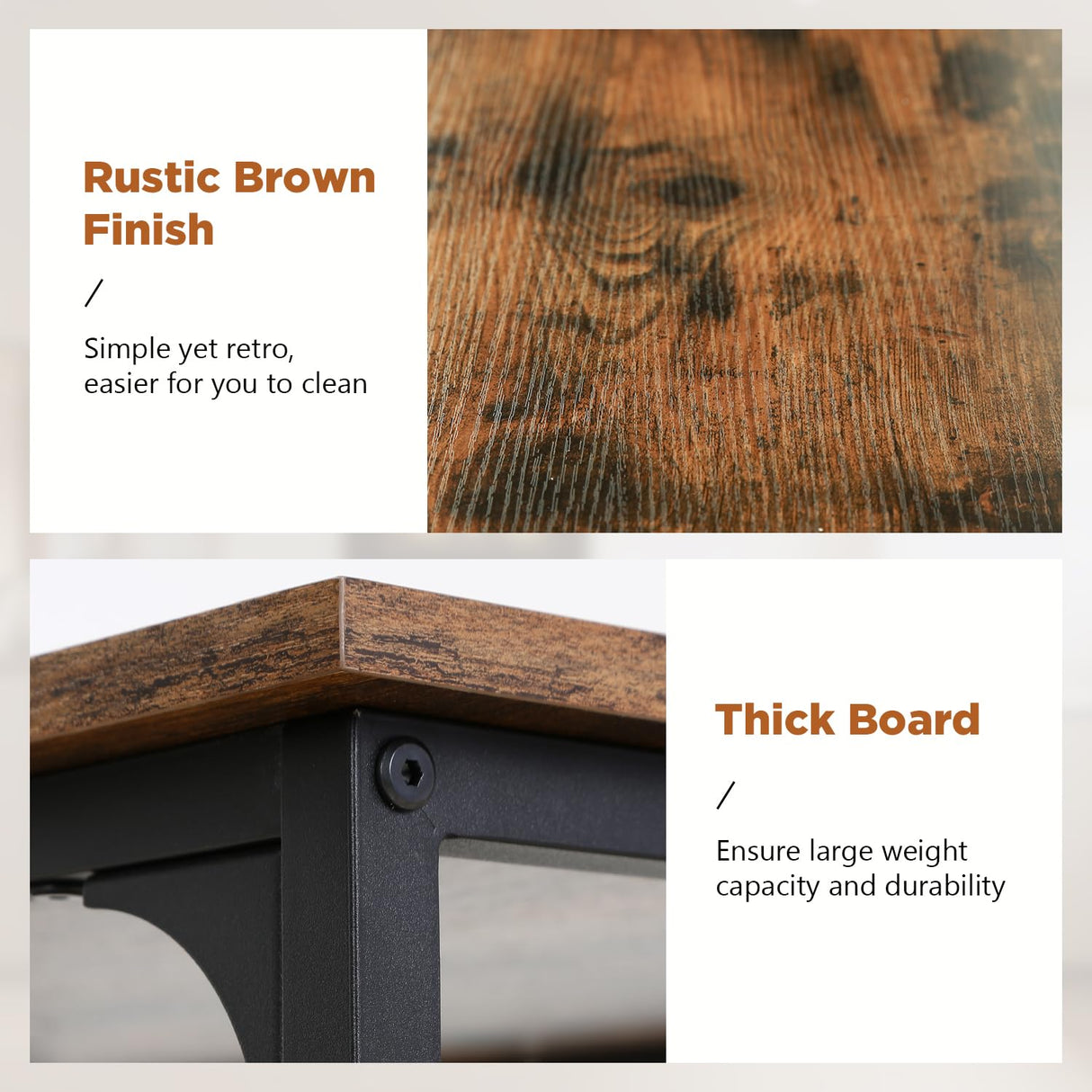 PayLessHere 3 Tier Kitchen Island Kitchen Storage Kitchen Counter with Large Storage Space Thick Board Top Solid Structure for Kitchen Coffee Shop Restaurant Living Room Dinning Room,Brown PayLessHere