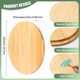 AWIZOM 2 Pack 12 Inch Round Wood Plaque Pine Wood Circle Plaque Unfinished Wooden Circle Signs Blank Round Wood Discs for DIY Craft, Painting, Engraving, Wood Carving, Home Decor(0.59 Inch Thick) AWIZOM