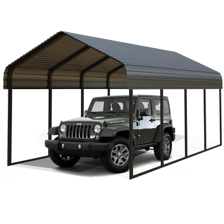RITERYIFER RV Metal 10x20FT Carport Canopy Heavy Duty Carports Kits for Garage,Aluminum Car Ports with Steel Shelter Frame Cover for Car or Boats RITERYIFER