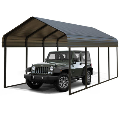 RITERYIFER RV Metal 10x20FT Carport Canopy Heavy Duty Carports Kits for Garage,Aluminum Car Ports with Steel Shelter Frame Cover for Car or Boats