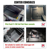 3mirrors Center Console Safe Gun Safe Box with Springs Hinge Compatible with 2021-2024 Ford F150, 2022-2023 F150 Lightning 3mirrors