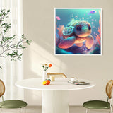 Sea Turtle Diamond Painting Kits for Adults - Cute Sea Turtle Diamond Art Kits for Adults, DIY 5D Diamond Painting with Round Gem Art Kits for Gift Home Wall Decor 12x12 inch Fountor