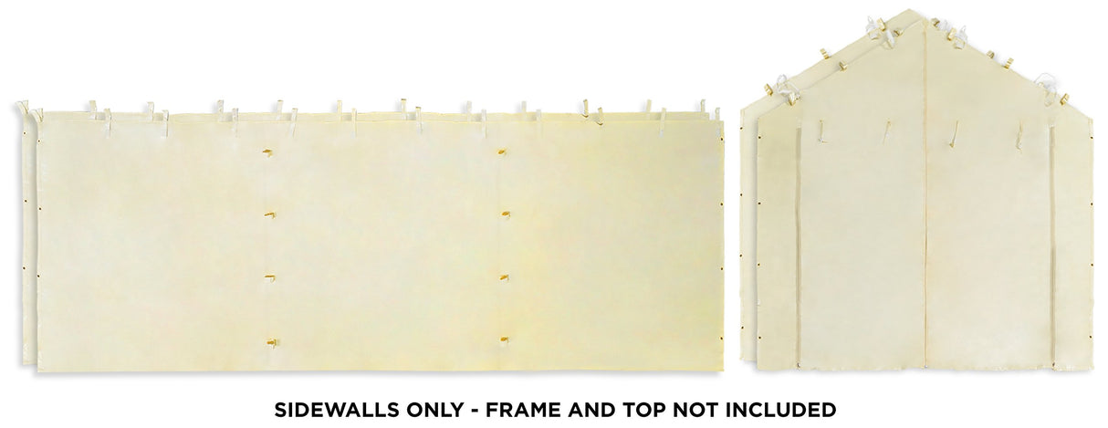 Caravan Canopy Tent Sidewalls for Mega Domain Carport with Straps, Ideal for Garage Storage, Inflatable Garage Covering, Tan (Sidewalls Only) Caravan Canopy