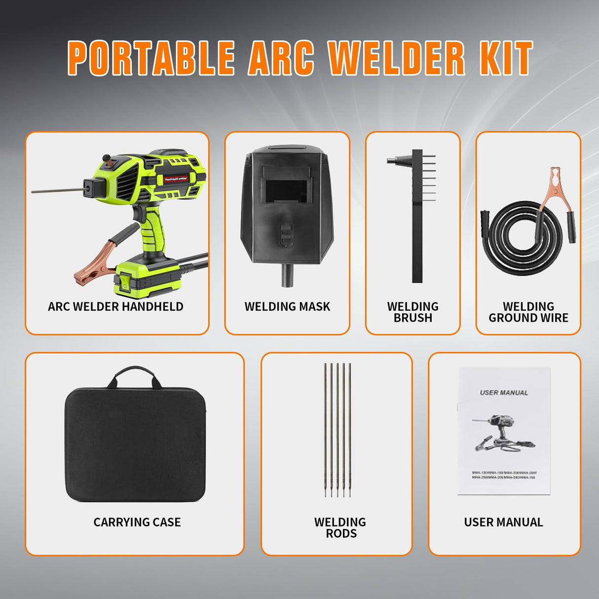 YesRight 110V 120Amp Welding Machine Handheld Portable ARC Welder Gun Hand Held Welder Machine with Digital Display IGBT Inverter 6 Variable Current Adjustment for 1/16''-1/8'' Welding Rods, Green YesRight