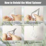 WindMage 12 Pack 4inch Sublimation Wind Spinner Blanks 3D Aluminum Metal Wind Sculpture Kinetic Spinners for Yard Garden Indoor Art Ornaments Xmas Hanging Decoration (Diamond) WindMage