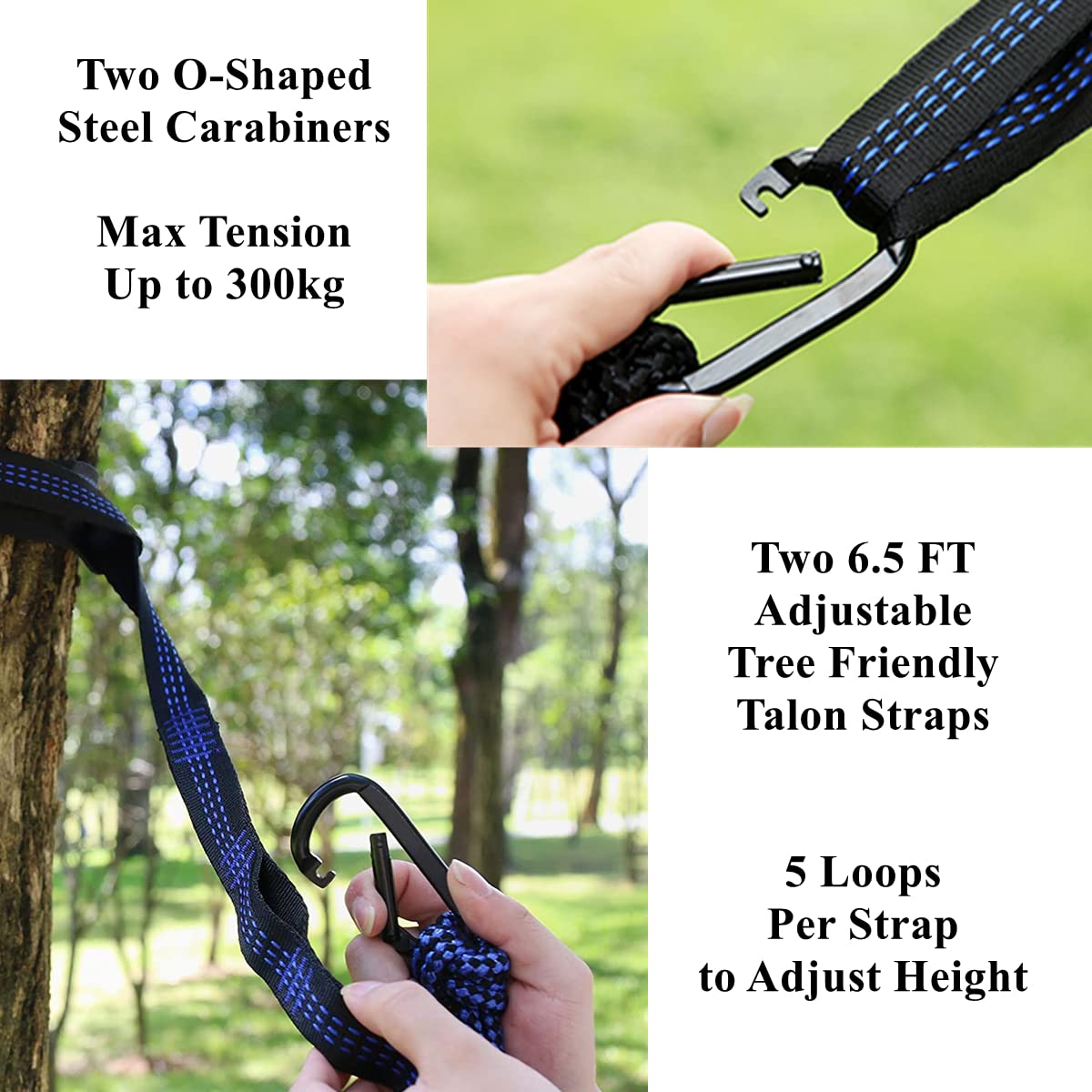 Camping Hammock Double & Single Portable Hammocks Ultralight Nylon Parachute Hammocks with 2 Tree Straps for Backpacking, Travel, Beach, Backyard, Camping, Hiking (Medium, Camouflage) LXHBYCXG