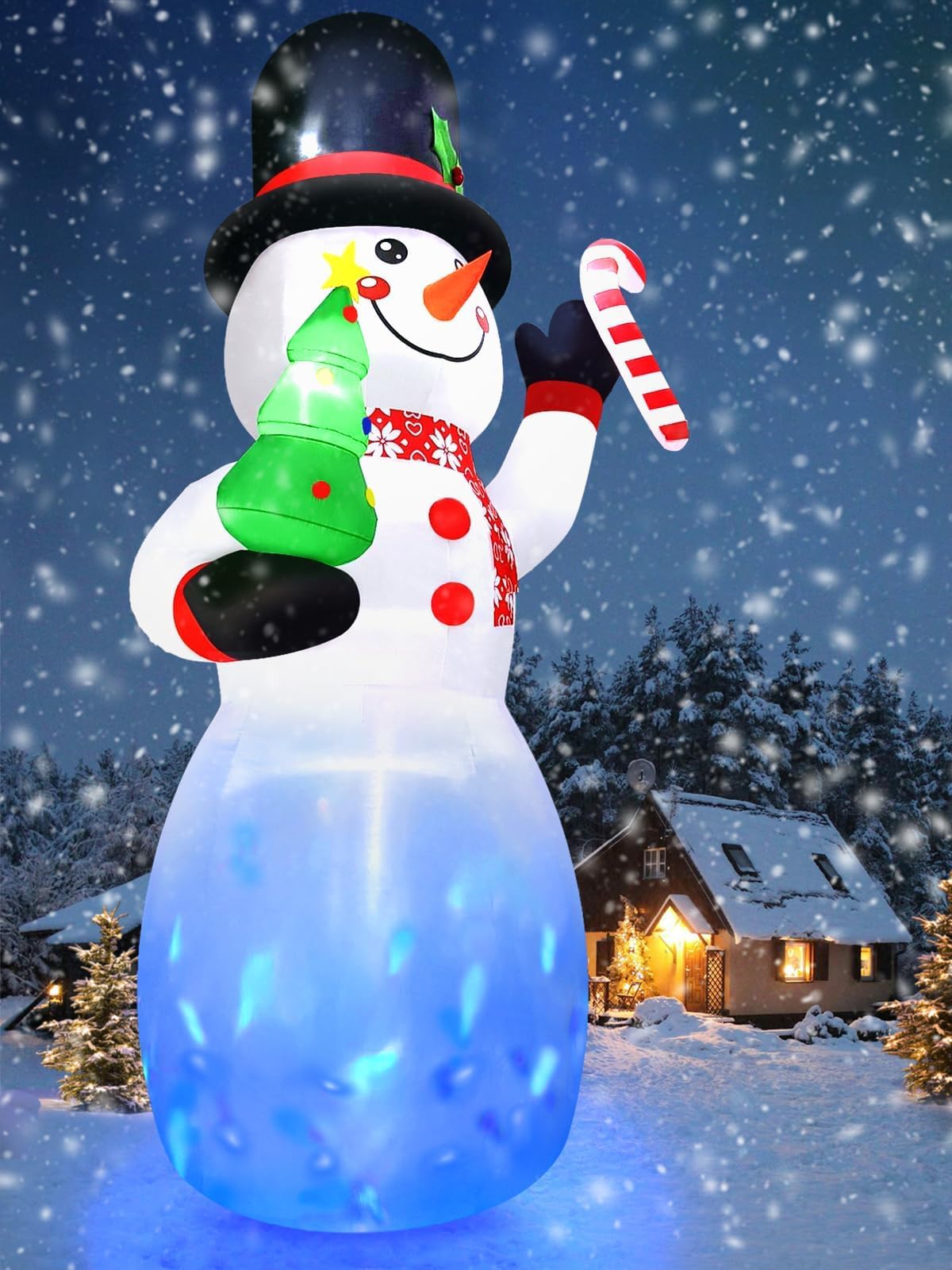 Kalolary 20 FT Christmas Inflatables Snowman Christmas Outdoor Decorations Blow Up Yard with Built-in LEDs for Indoor Outdoor Decor