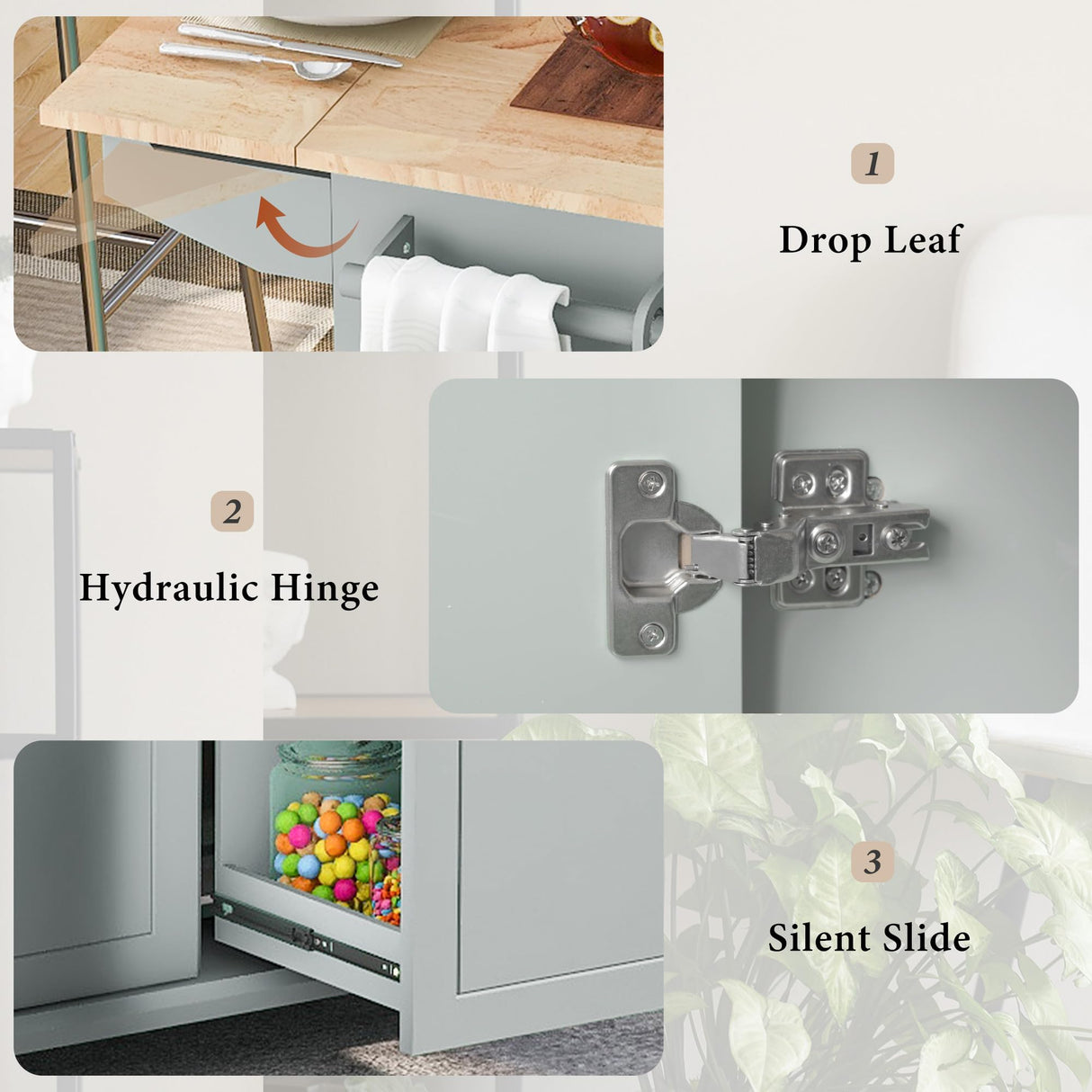 Merax Rolling Kitchen Island Cart on Wheels, Modern Kitchen Storage Cabinet with Drop Leaf & Big Drawers, Portable Island Table with Tower Rack for Dining Living Room, 28" Wide Countertop, Blue Merax