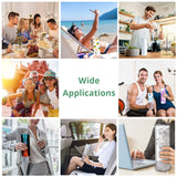 Sublimation Tumblers bulk 20 oz Skinny, 24 Pack Stainless Steel Double Wall Insulated Straight Sublimation Tumbler Cups Blank White with Lid, Individually Box,Polymer Coating for Heat Transfer ZONEGRACE