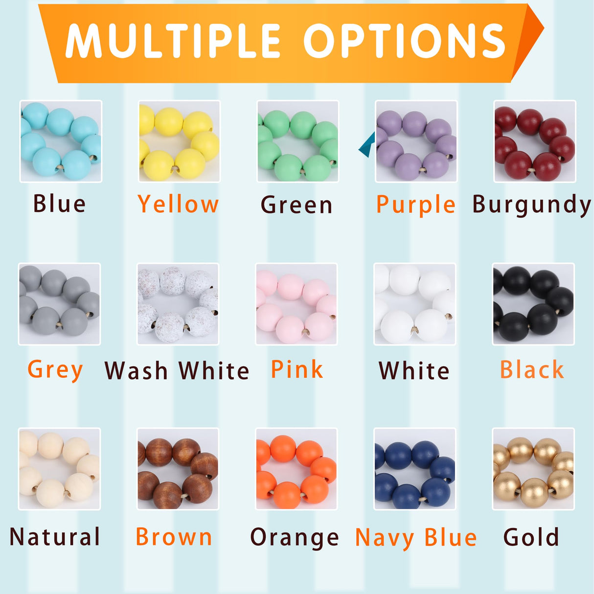 Meplait 6 Pieces Wooden Bead Napkin Rings, Farmhouse Stretchable Napkin Rings with Tassel Boho Napkin Rings for Dining Table,Wedding Decoration (Gold) Meplait