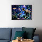 CEOVR Diamond Art Kits for Adults, Dinosaur Diamond Painting Dots 5D Full Drill DIY Gem Art for Beginner, Adult Crafts Kits Wall Decor for Home Office 12x16in CEOVR