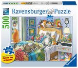 Ravensburger Cat Nap 14966 500-Piece Large Jigsaw Puzzle for Adults | Unique Piece Design | Softclick Technology Ideal Gift for Puzzle Enthusiasts Ravensburger