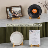 ANBOXIT Plate Stands for Display, 6 Inch Plate Holders for Displaying, Bamboo Picture Frame Stand for Tables, Tabletop Easels, Decorative Stand for Platter, Dish, Book, Photo and Plaque (1 Pack) ANBOXIT