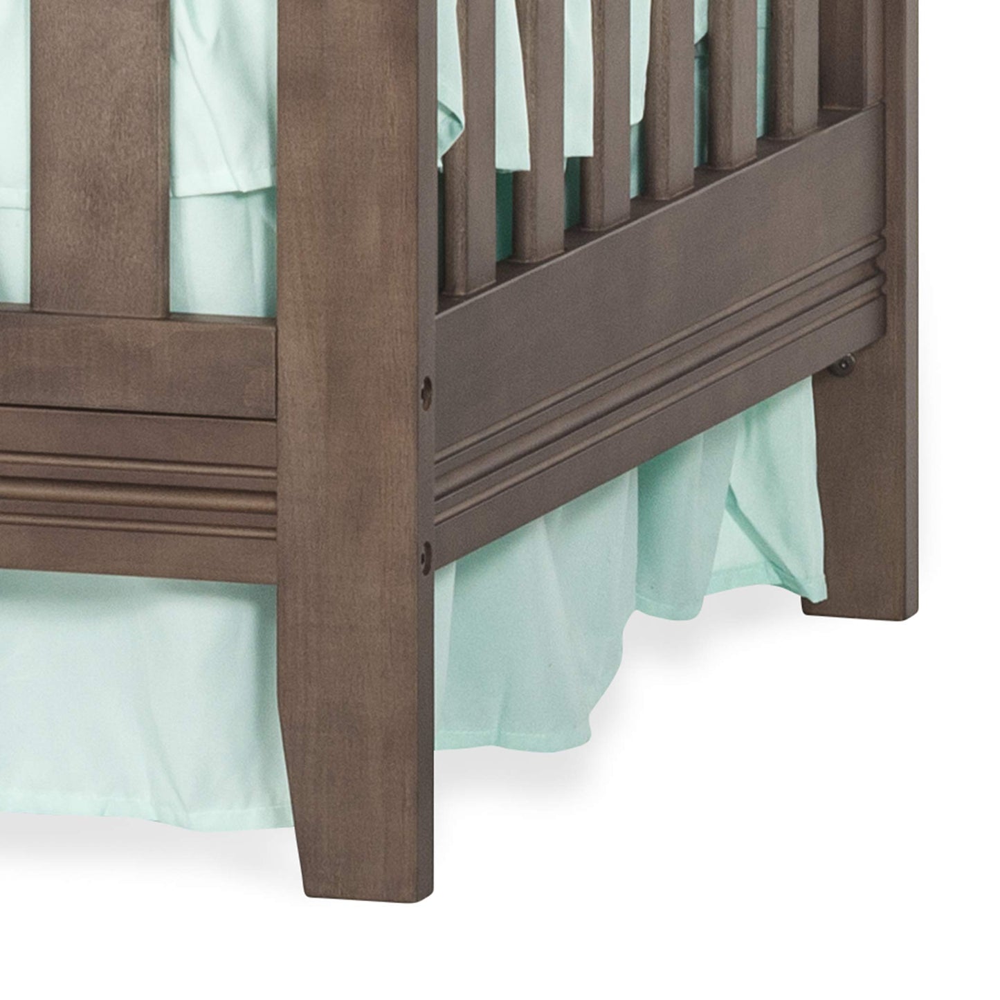 Child Craft Rylan 4-in-1 Convertible Crib, Baby Crib Converts to Day Bed, Toddler Bed and Full Size Bed, 3 Adjustable Mattress Positions, Non-Toxic, Baby Safe Finish (Cocoa Bean Brown)