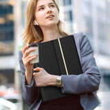 During Portfolio Binder Padfolio Folder,Cross Grain Faux Leather Business Padfolio for Women A4 / Letter Size Portfolio Organizer Case for Conference Meeting Interview during