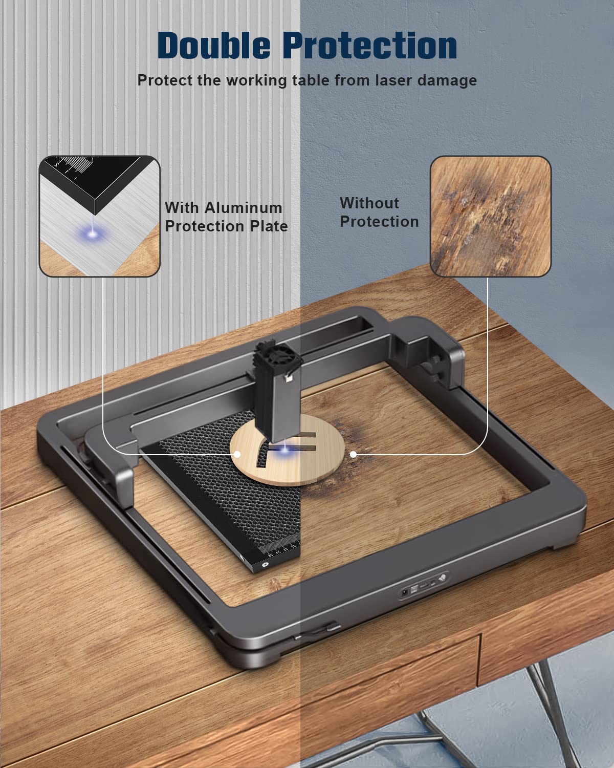 Honeycomb Working Table 11.81 x 19.69 x 0.87 inch Honeycomb Laser Bed with Aluminum Plate Fast Heat Dissipation and Table-Protecting Honeycomb Working Panel for Laser Engraver Cutting Machine - WoodArtSupply