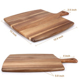 Large Wood Charcuterie Boards Wooden Cutting Boards for Kitchen Meat Chopping Board Bread Cheese Serving Board Acacia Cutting Board With Handle Butcher Block Carving Board Charcuterie Platter Board Ayiaren