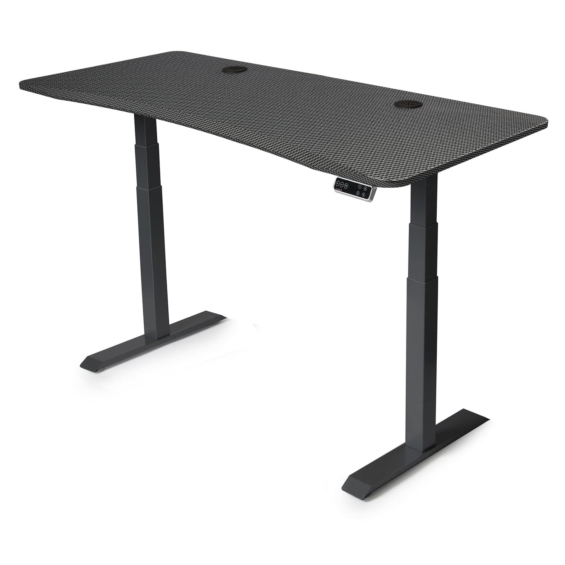 MojoDesk Electric Standing Desk - 72" x 30" - Dual Motor Sit to Stand Desk with 3-Stage Adjustable Steel Legs - 4 Memory Settings - Ergonomic Front - WoodArtSupply