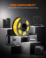 TECBEARS High Speed PLA Plus Filament 1.75mm, High Toughness Rapid PLA+ for Fast Printing up to 600mm/s, 8 Pack 250g Spool, Black+White+Grey+Olive Green+Blue+Pink+Orange+Red TECBEARS