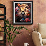 XTXGERL Paint by Numbers Lion for Adults, Acrylic Oil Painting by Numbers Kits for Beginner with Paintbrushes Brushes Paintwork Art Canvas for Home Decor 16x20 inch / 40x50 cm XTXGERL
